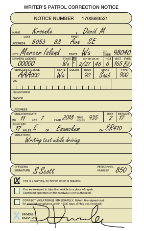 Traffic Citation alt text